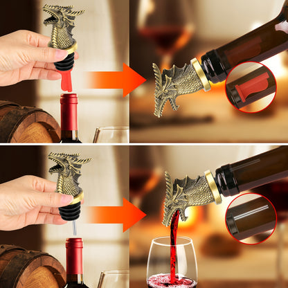 A Multifunctional Faucet Wine Pourer With A Velvet Bag, Spout, Wine Stopper, Interesting Faucet Wine Pourer, Cocktail Whiskey Wine Bottle Stopper, Kitchenware, Liquor Accessories.