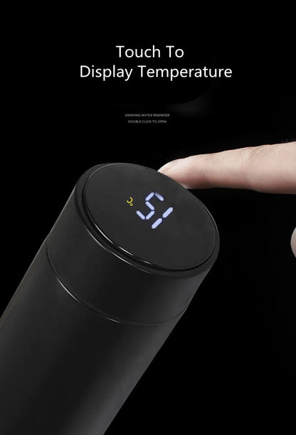 Vakuum Wasser Flasche Smart Display Temperatur 500ML Sicherheit 304 Edelstahl Kaffee Thermose