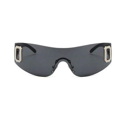 SOZO TU Rimless Punk Monolithic Sunglasses