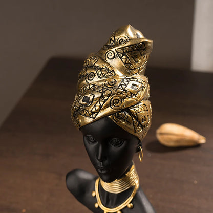 SAAKAR Schwarze Frauenfiguren aus Kunstharz, für Zuhause, Interieur, afrikanische exotische Ornamente, Schreibtischdekoration, Kunsthandwerk, Objekte, Damenfiguren