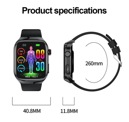 Die Uric Acid Smart Watch überwacht Blutzucker, Harnsäure, Blutdruck und unterstützt Bluetooth-Anrufe für Gesundheit und Konnektivität.