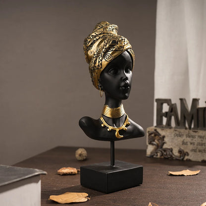 SAAKAR Schwarze Frauenfiguren aus Kunstharz, für Zuhause, Interieur, afrikanische exotische Ornamente, Schreibtischdekoration, Kunsthandwerk, Objekte, Damenfiguren