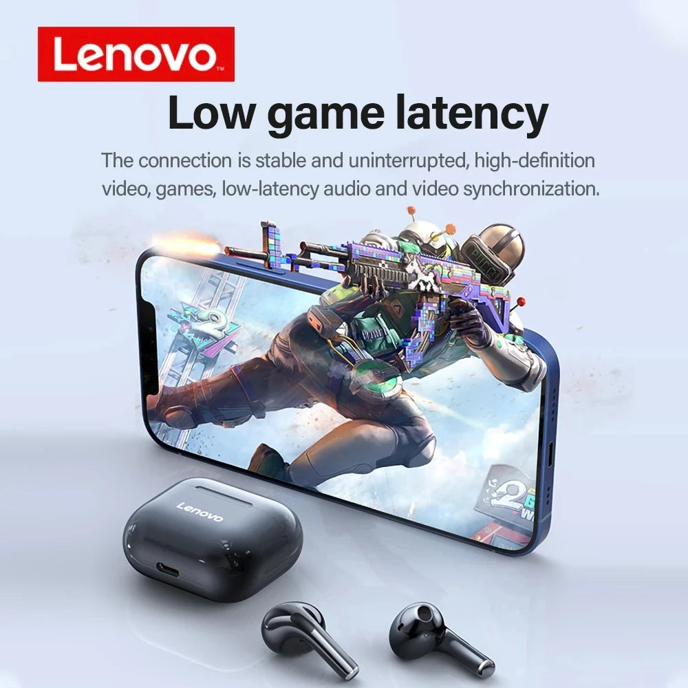 Original Lenovo LP40 kabellose Kopfhörer TWS Bluetooth-Kopfhörer Touch Control Sport Headset Stereo-Ohrhörer für Telefon Android