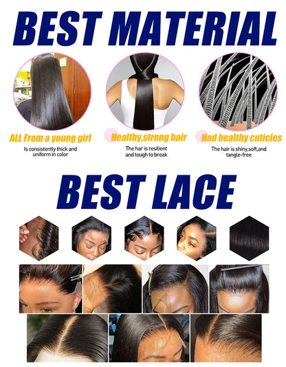 Crownew 13x4 Lace Front Wig – 100% Real Remy Brazilian Human Hair Bob Wig