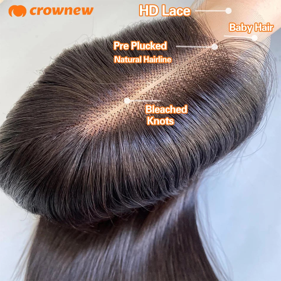 Crownew 13x4 Lace Front Wig – 100% Real Remy Brazilian Human Hair Bob Wig