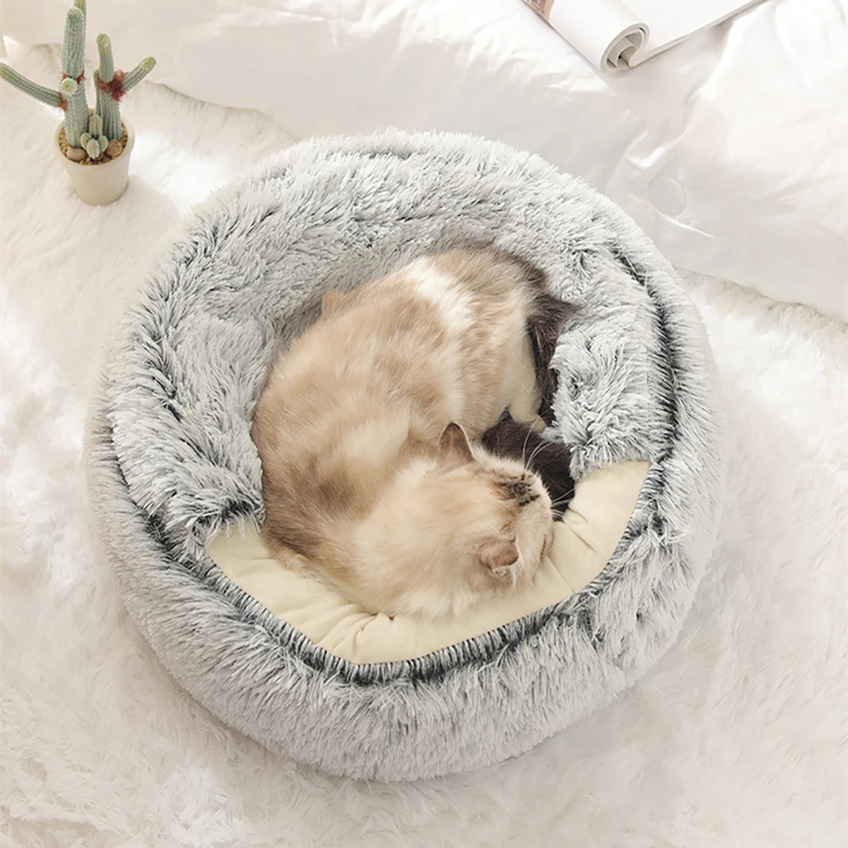 CozyNest Pet Bed Doughnut Calm Anti-nxiety