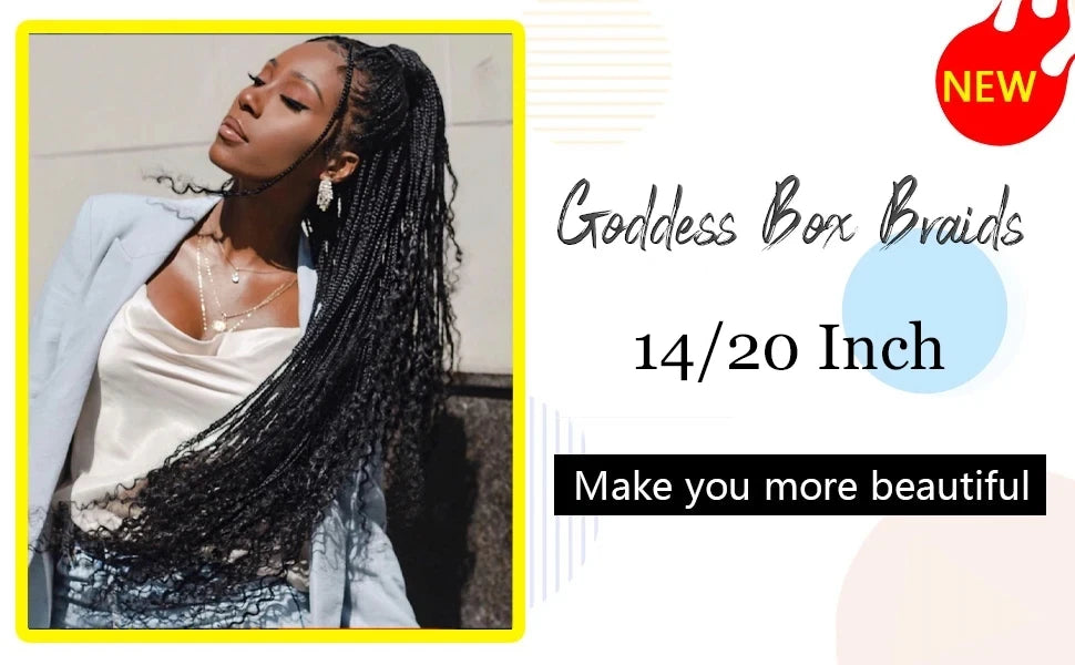 Göttin Box Braids Häkelhaar