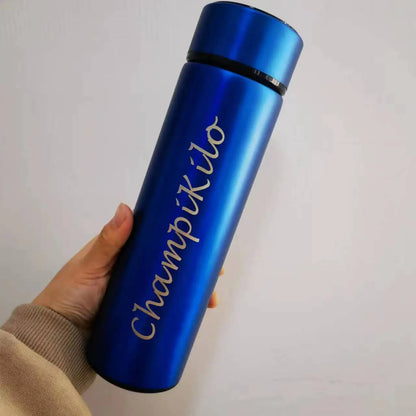 Wasserflasche mit individuellem Namen, 483 ml, Edelstahl, doppelwandig, Vakuum