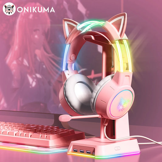 Das kabelgebundene Gaming-Headset ONIKUMA X15 Pro verfügt über RGB-Beleuchtung, ein einstellbares Mikrofon und intuitive Tastensteuerung für ein verbessertes PC-Gaming-Erlebnis