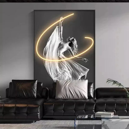 Moderne Kunst Charakter Leuchtende Innen Malerei LED Wand Lampe Für Eingang Wohnzimmer Esszimmer Schlafzimmer Nacht Dekoration