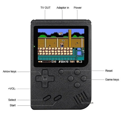 8-Bit Klassische Videospielkonsole Eingebaute 500 Spiele Retro Portable