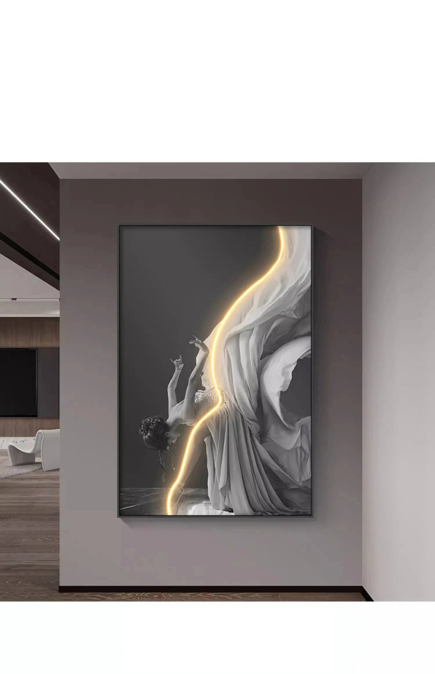 Moderne Kunst Charakter Leuchtende Innen Malerei LED Wand Lampe Für Eingang Wohnzimmer Esszimmer Schlafzimmer Nacht Dekoration