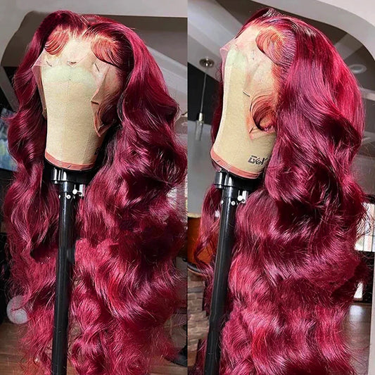 99J Burgundy Body Wave 13x6 HD Lace Front Wig Human Hair